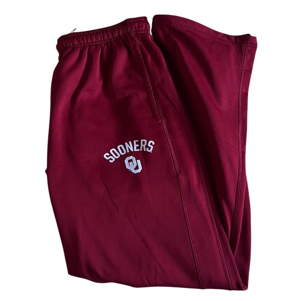 Oklahoma Sooners Sweatpants Mens Large Red Nike Therma Fit Fleece Lined College